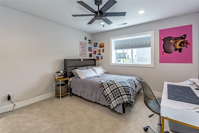 608 Pointer Cir, Center Point, IA 52213 - bedroom featuring recessed lighting and ceiling fan