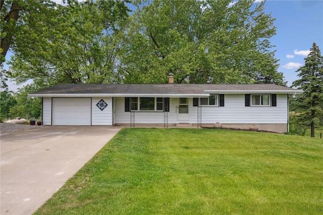 5995 32nd Ave, Shellsburg, IA 52332 - single story home with a garage, a front yard, and driveway