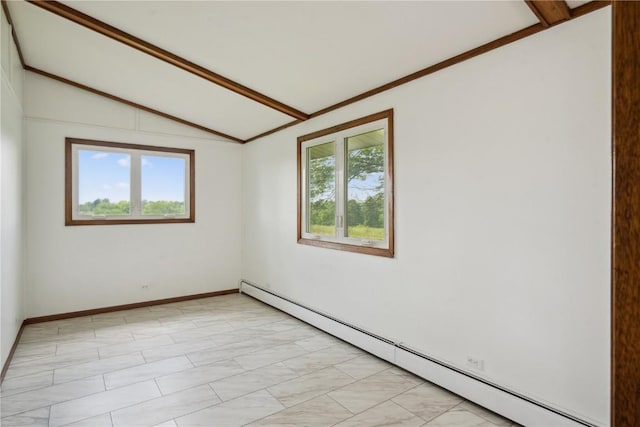 5995 32nd Ave, Shellsburg, IA 52332 - unfurnished room with a baseboard radiator and baseboards