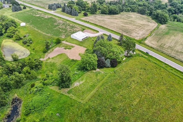 5995 32nd Ave, Shellsburg, IA 52332 - aerial overview of property's location with rural landscape and large plots for crops