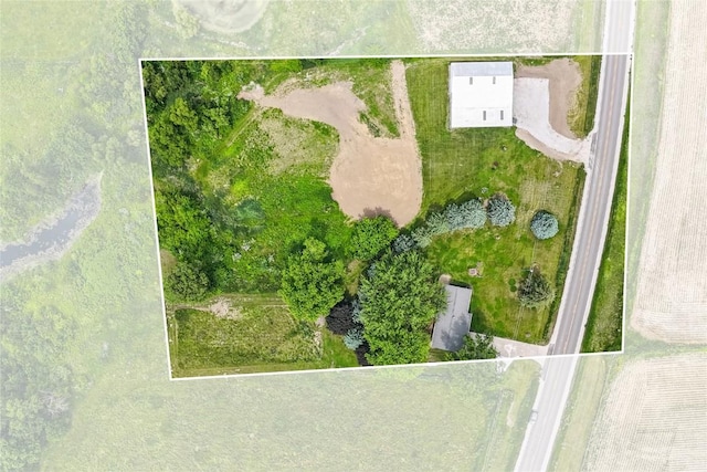 5995 32nd Ave, Shellsburg, IA 52332 - aerial overview of property's location with property boundaries highlighted