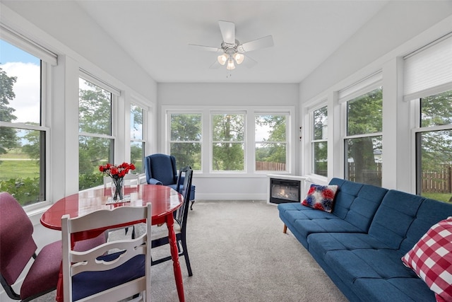 1062 Oak View Ct, Tipton, IA 52772 - sunroom / solarium with carpet flooring and baseboards