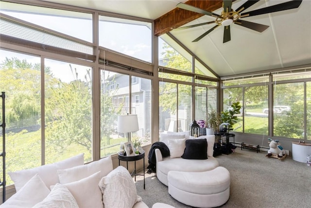 1932 N Ridge Dr, Coralville, IA 52241 - sunroom with a ceiling fan and healthy amount of natural light