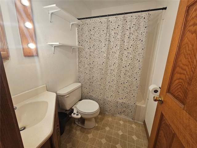 1523 Golden Valley Dr, Bettendorf, IA 52722 - bathroom with vanity and shower / tub combo with curtain