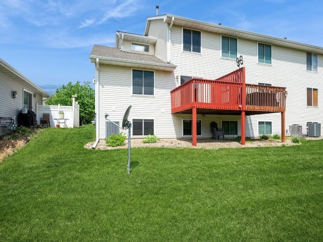 2635 6th St, Marion, IA 52302 - rear view of house featuring a deck and a yard