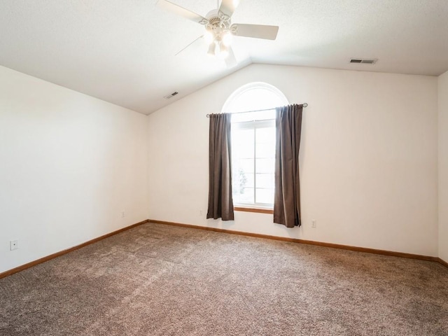 2635 6th St, Marion, IA 52302 - carpeted spare room with ceiling fan and lofted ceiling