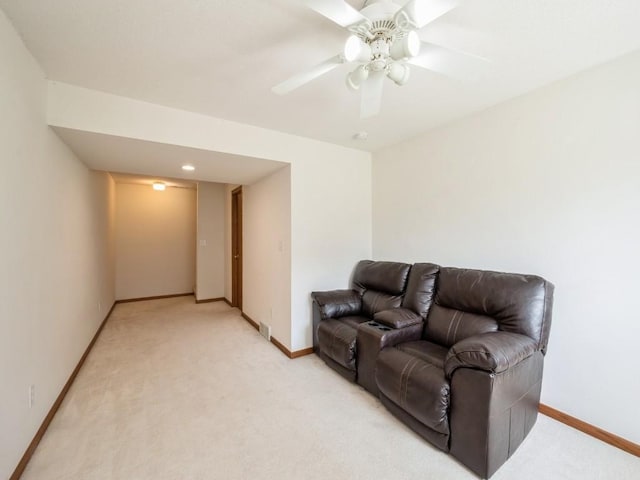 2635 6th St, Marion, IA 52302 - living area with light carpet and a ceiling fan