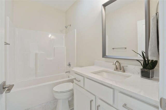 1417 Echo Ridge Ln, Marion, IA 52302 - bathroom with vanity, shower / bathtub combination, and marble finish flooring