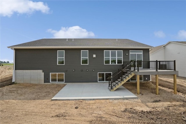 1417 Echo Ridge Ln, Marion, IA 52302 - back of house featuring a patio, a wooden deck, and stairs