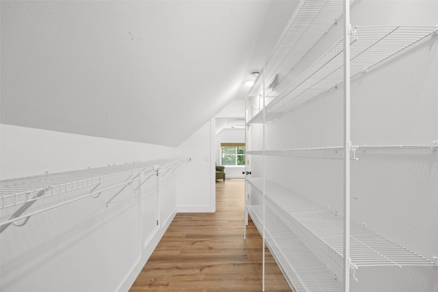 1153 Cedar Springs Dr, Marion, IA 52302 - spacious closet featuring light wood-type flooring and vaulted ceiling