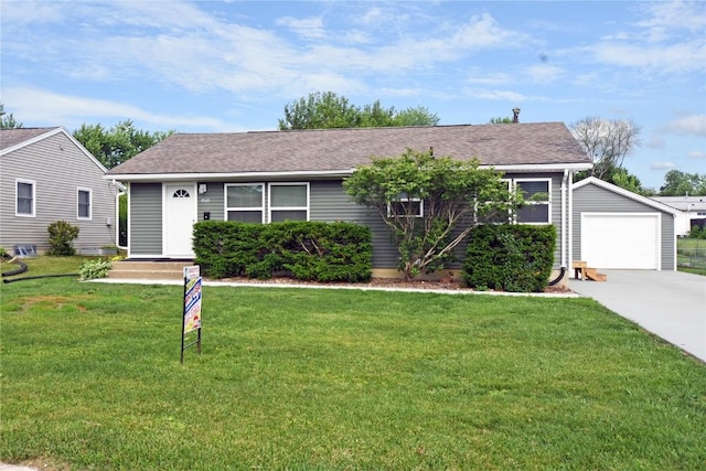 1545 26th St, Marion, IA 52302 - ranch-style house featuring driveway, a front lawn, and a shingled roof