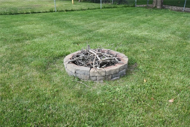 1545 26th St, Marion, IA 52302 - view of yard with an outdoor fire pit