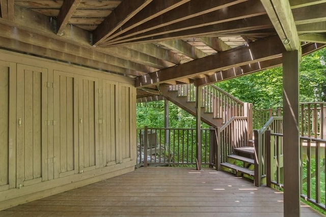 2520 NE Sugar Bottom Rd, Solon, IA 52333 - wooden terrace featuring stairway
