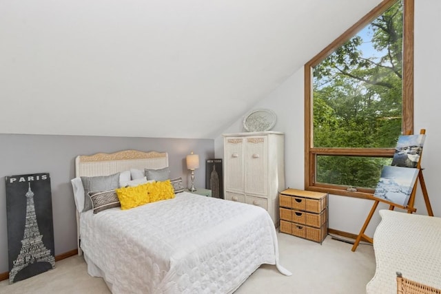 2520 NE Sugar Bottom Rd, Solon, IA 52333 - bedroom featuring light colored carpet and vaulted ceiling