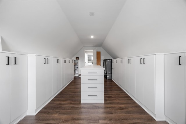 1574 Turkey Ridge Ct NW, Swisher, IA 52338 - bonus room featuring vaulted ceiling, dark wood-style flooring, and a decorative wall