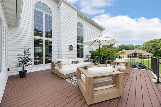 1574 Turkey Ridge Ct NW, Swisher, IA 52338 - wooden deck with outdoor lounge area