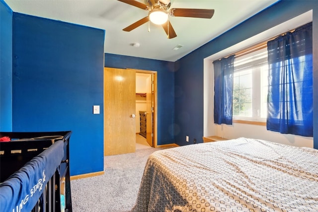 1255 Pacific St, Ely, IA 52227 - bedroom with carpet and a ceiling fan
