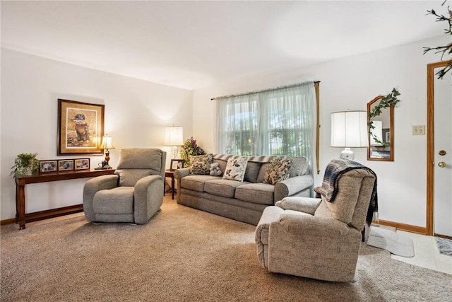 433 Cherry Hill Rd NW, Cedar Rapids, IA 52405 - carpeted living area featuring baseboards