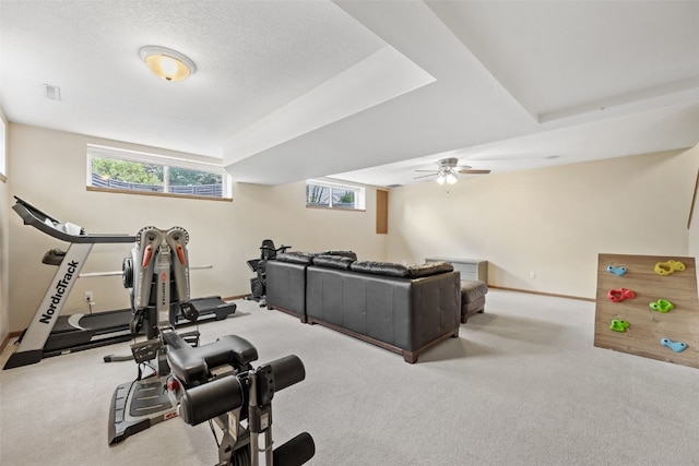 1865 Rock Island Dr, Ely, IA 52227 - exercise room featuring carpet and baseboards