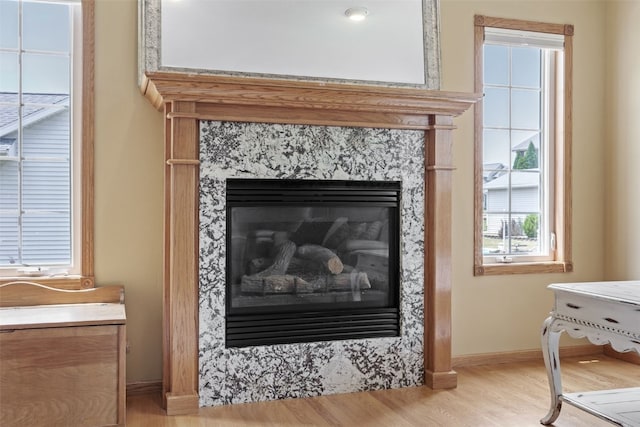 1865 Rock Island Dr, Ely, IA 52227 - detailed view of wood finished floors and a high end fireplace