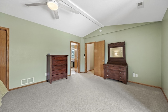 1865 Rock Island Dr, Ely, IA 52227 - unfurnished bedroom featuring light colored carpet, ceiling fan, and connected bathroom