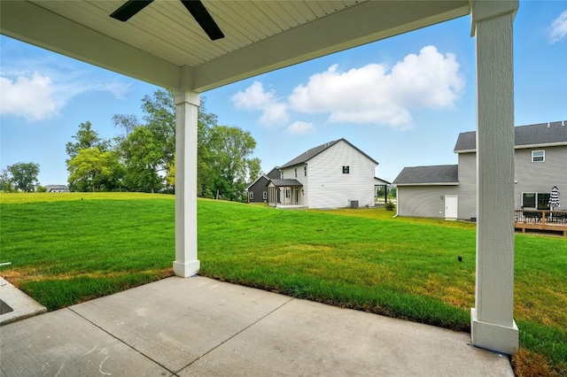 1002 Croell Ave, Tiffin, IA 52340 - view of patio with ceiling fan