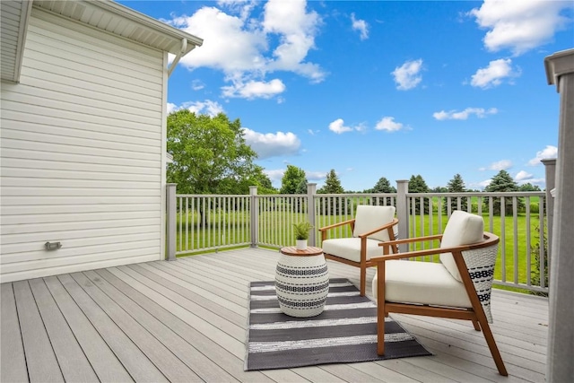 5515 W Mustang Rd NE, Cedar Rapids, IA 52411 - wooden terrace with a lawn