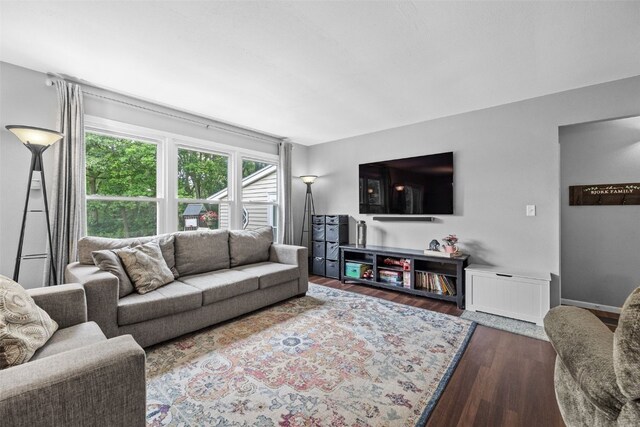 1428 Timber Ridge Trl NE, Solon, IA 52333 - living room with wood finished floors and baseboards