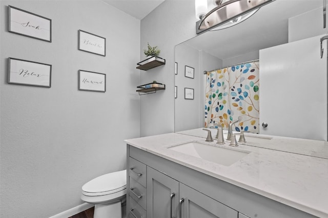 1428 Timber Ridge Trl NE, Solon, IA 52333 - full bathroom featuring vanity, wood finished floors, and a shower with curtain