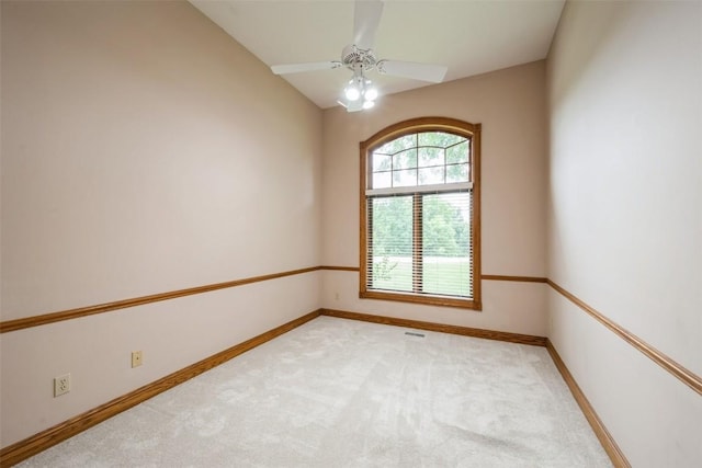 3519 Timber Ridge Trl NE, Cedar Rapids, IA 52411 - empty room with carpet floors, ceiling fan, and vaulted ceiling
