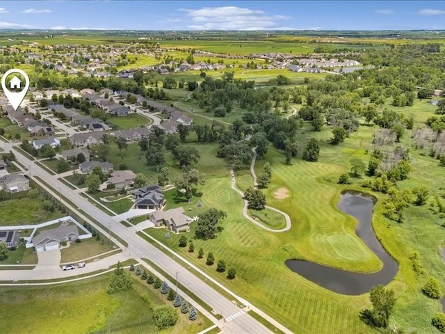 4390 Flagstick Dr, Marion, IA 52302 - aerial view of property and surrounding area with a nearby body of water, nearby suburban area, and a golf club