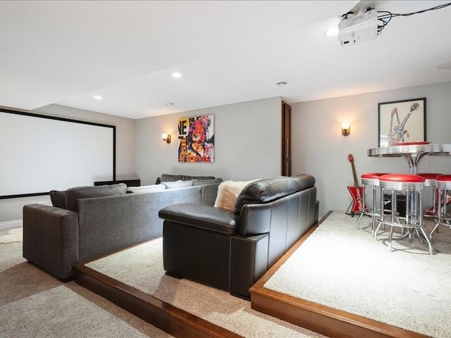 4390 Flagstick Dr, Marion, IA 52302 - carpeted cinema featuring recessed lighting