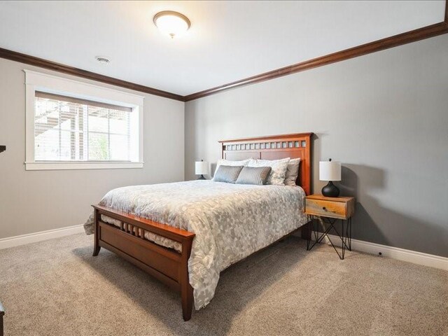 4390 Flagstick Dr, Marion, IA 52302 - carpeted bedroom featuring ornamental molding and baseboards