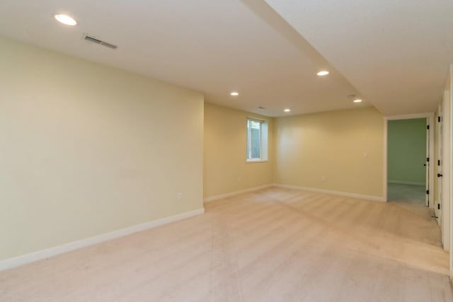 3076 Lower W Branch Rd, Iowa City, IA 52245 - empty room with light carpet and recessed lighting