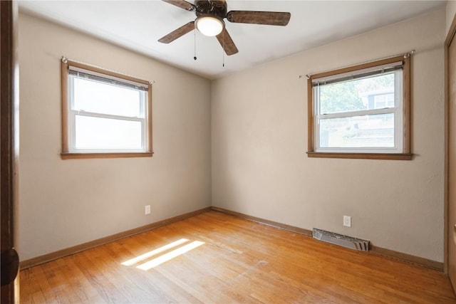 3624 Bel Air Dr SE, Cedar Rapids, IA 52403 - empty room featuring light wood-type flooring and ceiling fan