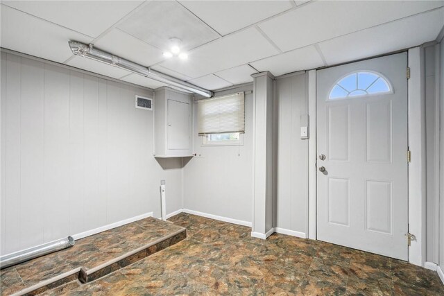 705 Grant Wood Dr SE, Cedar Rapids, IA 52403 - below grade area with healthy amount of natural light and a drop ceiling
