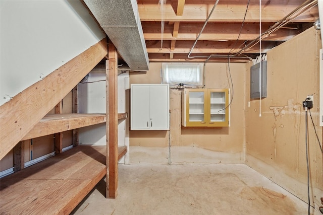 425 28th St NW, Cedar Rapids, IA 52405 - unfinished below grade area featuring electric panel