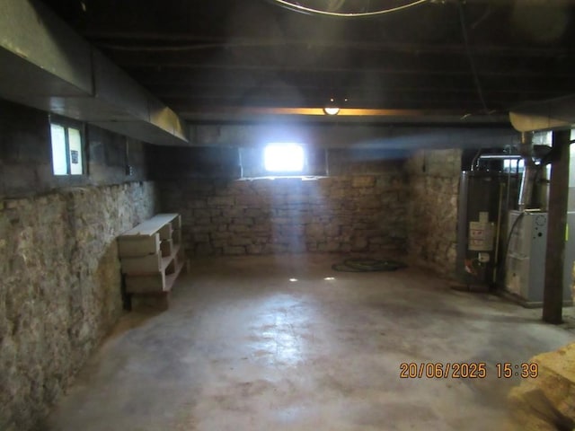 302 Meridian St, Tipton, IA 52772 - below grade area with gas water heater
