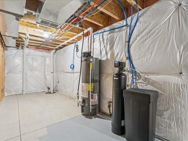 1326 Echo Ridge Ln, Marion, IA 52302 - unfinished below grade area featuring gas water heater and a water softener system
