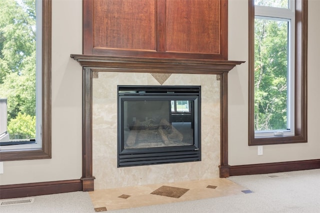 4452 Plumberry Rd, Ely, IA 52227 - detailed view of carpet floors and a tile fireplace