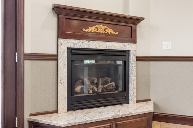 4452 Plumberry Rd, Ely, IA 52227 - detailed view of a fireplace and baseboards