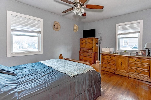 21 Mill St, Walker, IA 52352 - bedroom with light wood finished floors and ceiling fan