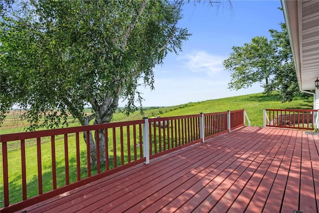 6752 29th Ave, Shellsburg, IA 52332 - wooden terrace featuring a lawn