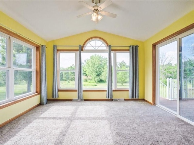 3182 62nd St, Shellsburg, IA 52332 - unfurnished sunroom featuring lofted ceiling