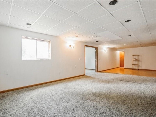 3182 62nd St, Shellsburg, IA 52332 - empty room featuring carpet floors and a drop ceiling