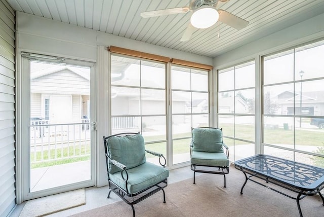 919 Deer Run Dr NE, Cedar Rapids, IA 52402 - sunroom with a ceiling fan