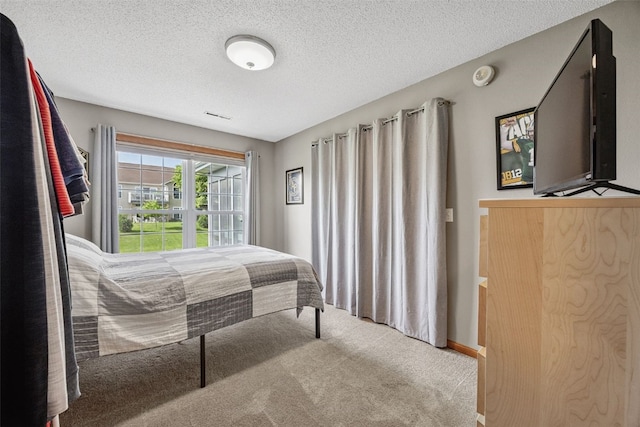 4725 Westchester Dr NE Unit C, Cedar Rapids, IA 52402 - bedroom featuring carpet flooring and a textured ceiling