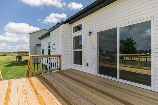 806 Crestview Dr, Solon, IA 52333 - wooden terrace with a yard