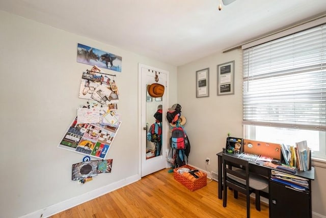 1120 23rd St, Cedar Rapids, IA 52403 - home office with wood finished floors and baseboards