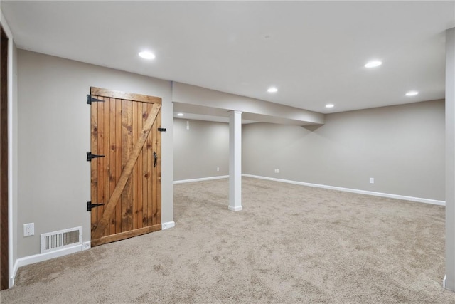 5315 E Ave NW, Cedar Rapids, IA 52405 - finished below grade area with carpet and recessed lighting